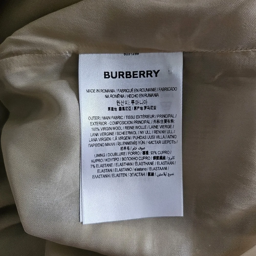 New Burberry Knot Detail Nova Check Driftwood Pattern Pencil Skirt NWT 0 US/2 UK